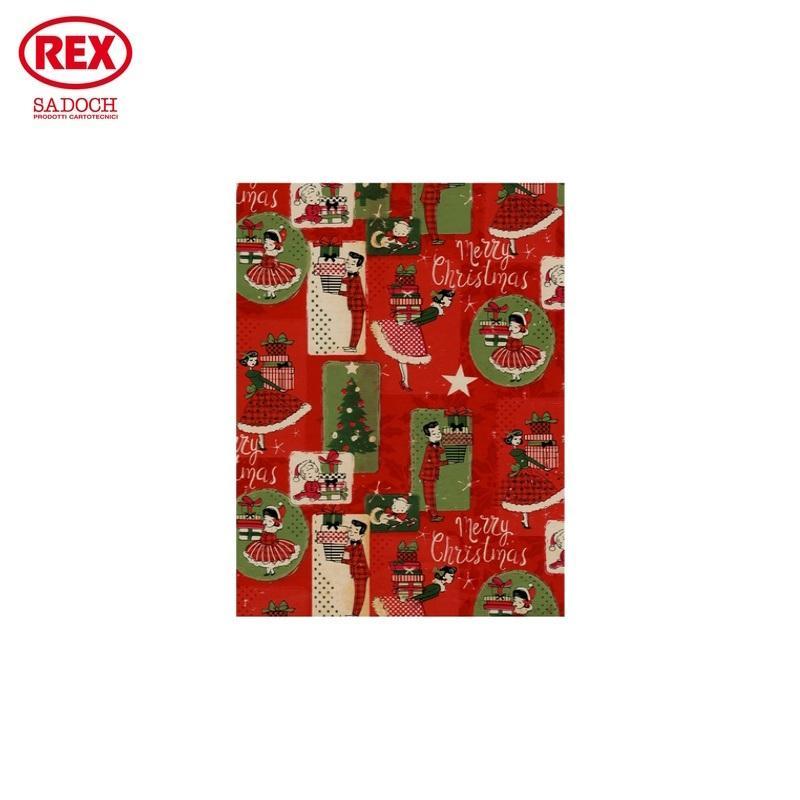 rex rex carta regalo natale raso 10 fogli 70x100 cm 371c - foto 1