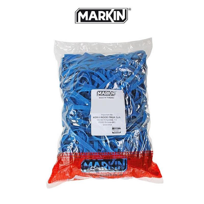 markin markin elastici fettuccia in gomma diametro 120 mm colore blu sacco da 1 kg - foto 1