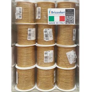 12pz rocchetti di cordoncino 2 capi 20mt oro