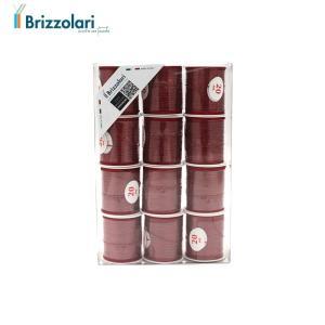 12pz rocchetti di cordoncino 2 capi 20mt rosso