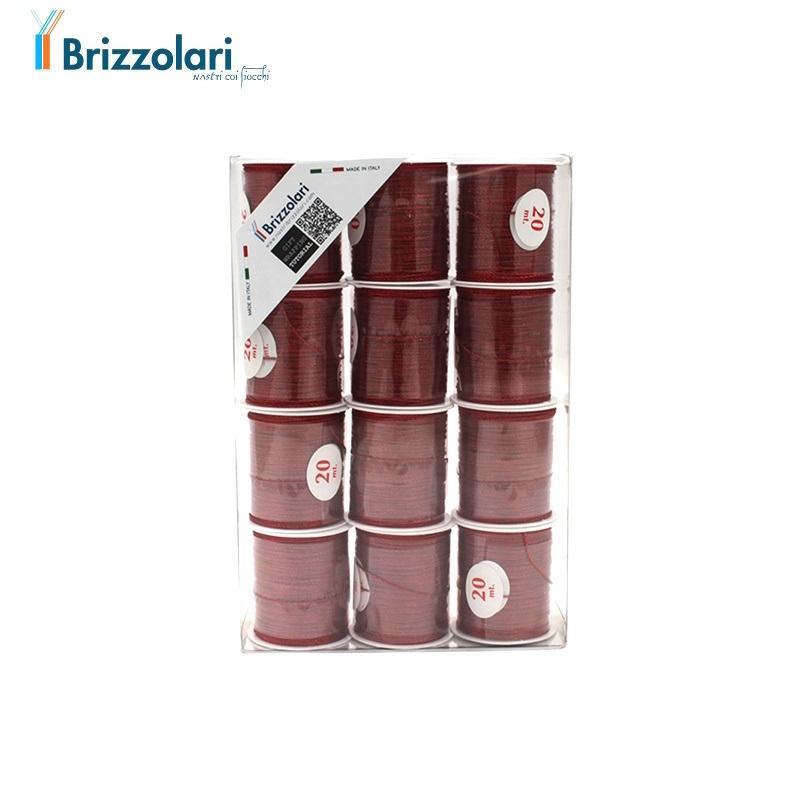 brizzolari brizzolari 12pz rocchetti di cordoncino 2 capi 20mt rosso - foto 1