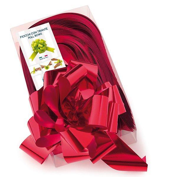 brizzolari brizzolari 30 pz fiocco strip coccarda autotirante 50 mm rosso lucida 07 - foto 1