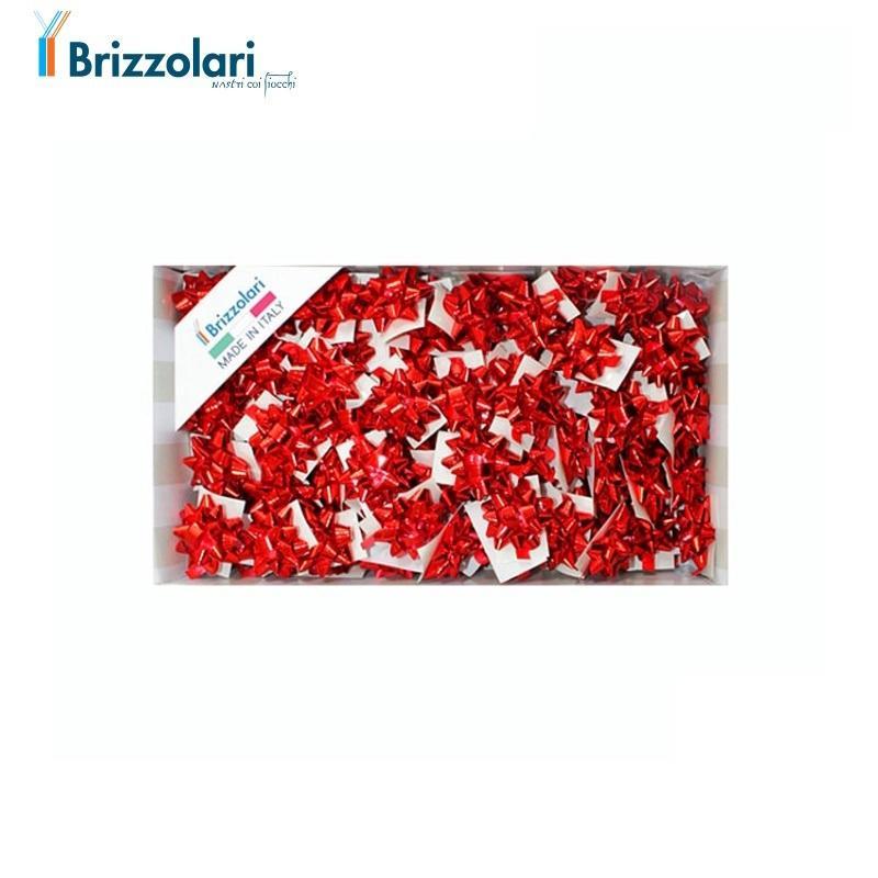 brizzolari brizzolari 100 pz. coccarde stelle mini 6,5 mm 2970 rosso metallizzato 07 - foto 1