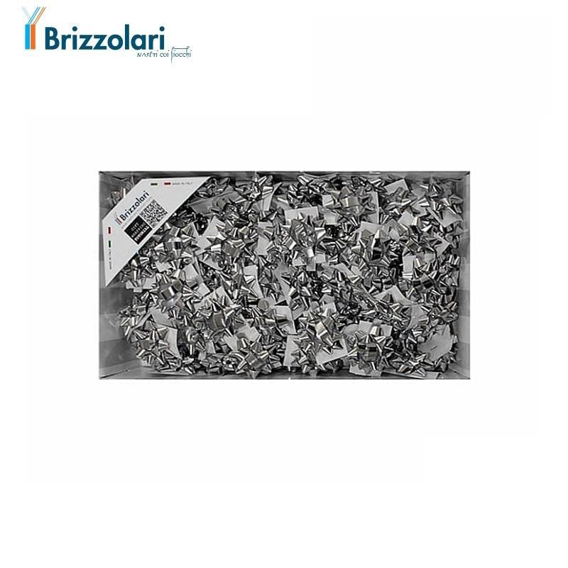 brizzolari brizzolari 100 pz. coccarde stelle mini 6,5 mm 2970 argento metallizzato 04 - foto 1