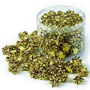 100pz coccarde stelle mini 5mm autoadesive oro metallizzato 4170-03