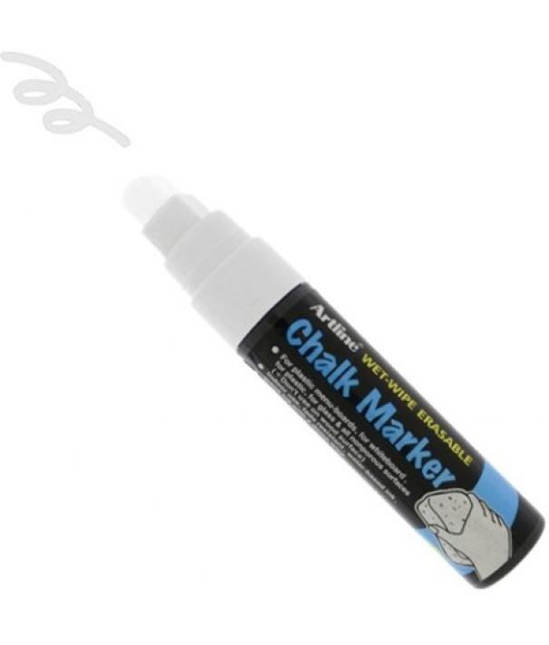 artline artline chalk marker gesso liquido punta grande12 mm colore bianco 6 pz. - foto 1