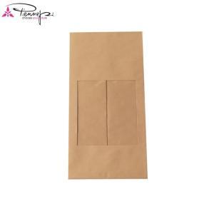 Pnp 25 pz sacchetti alimentari avana con finestra 22,5x45 cm
