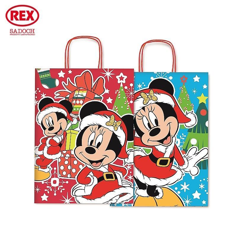 rex rex 25pz buste regalo natale con manico walt disney 46x36x12cm 631f - foto 1