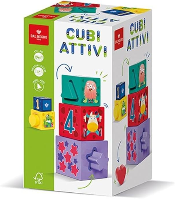 dal negro dal negro cubi attivi in legno 54116 giocattolo educativo - foto 2