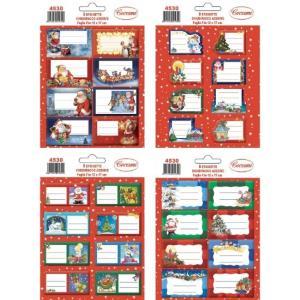 Chiudipacco adesivi natale 12fg x 8 etichette 12x17cm fant ass 50046en