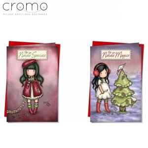 Cromo 12 pz biglietti buon natale gorjuss 11,5x17cm gj7686 fantasie assortite