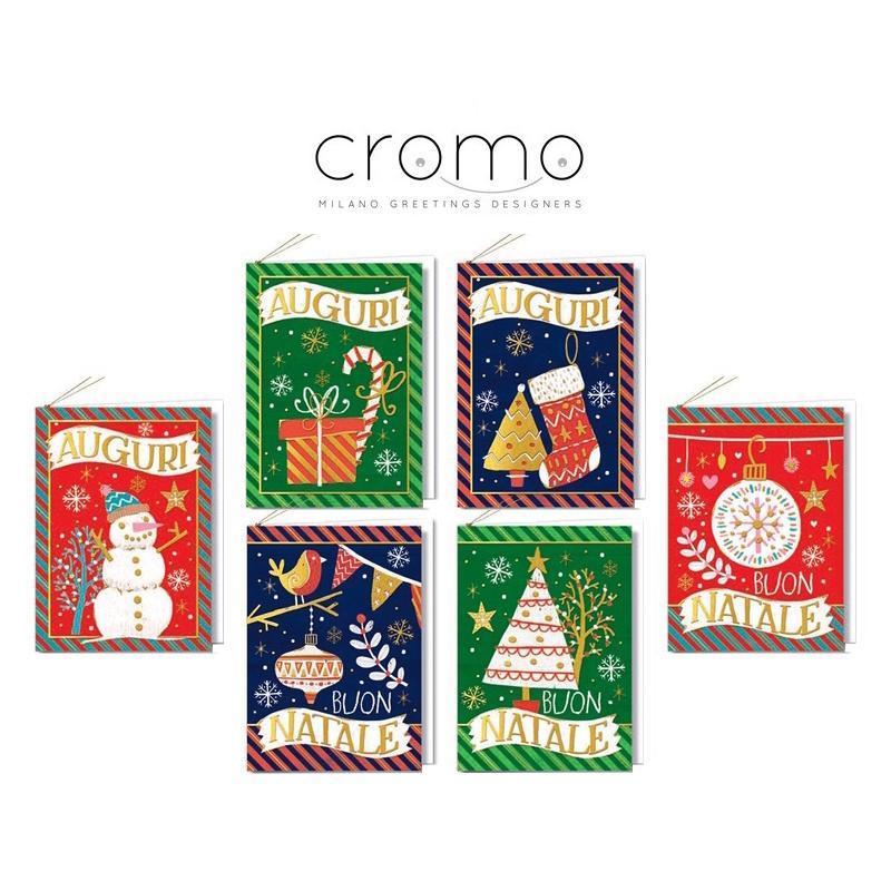 cromo srl cromo chiudipacco natale 5x7cm fantasie assortite conf. da 90 pz. cod. 8553 - foto 1