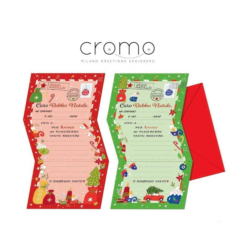 cromo srl letterina babbo natale cf. 12pz 17x11,5cm (aperta 17x34,3cm) cod. 9284 - foto 1
