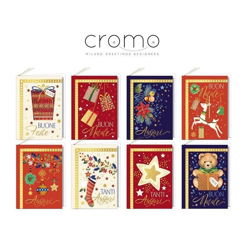 cromo srl cromo chiudipacco natale 5x7cm fantasie assortite conf. da 100 pz. cod. 9295 - foto 1