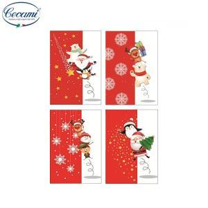 12pz biglietti auguri natale stile umoristico 12x18cm 50156bn