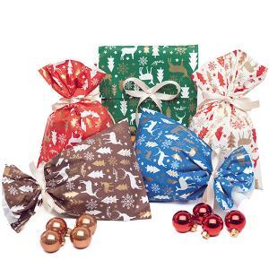 Pnp 100pz buste sacchetti regalo natalizi nordpol 16x25cm 5 colori