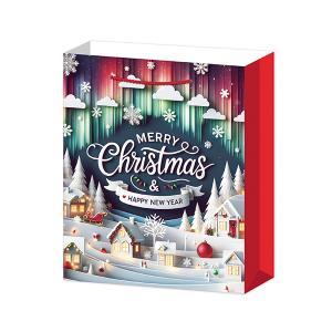 Pnp buste regalo shopper natale "merry christmas" 15x12x7 cm