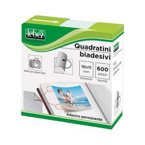 600 quadratini biadesivi per foto 10x11mm 630