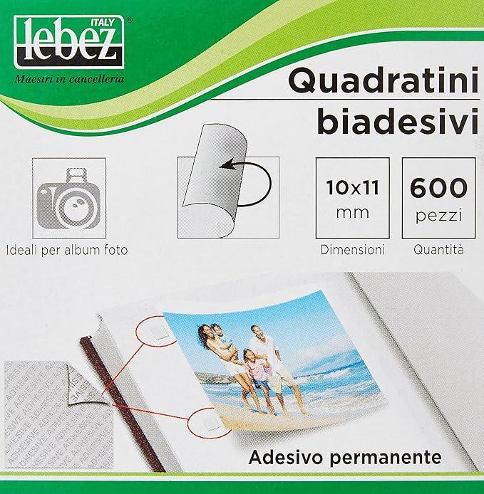 lebez lebez 600 quadratini biadesivi per foto 10x11mm 630 - foto 3