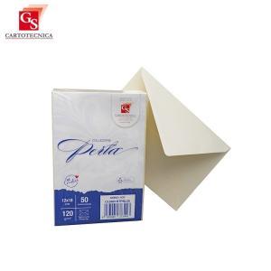 50pz buste da lettera perla avorio 12x18cm 120gr/mq