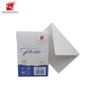 50pz buste da lettera perla bianche 12x18cm 120gr/mq