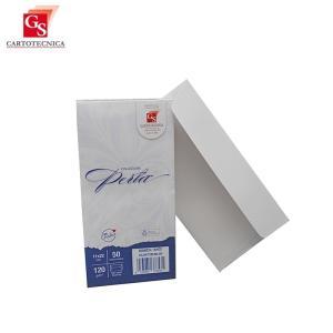 50pz buste da lettera perla bianche 11x12cm 120gr/mq