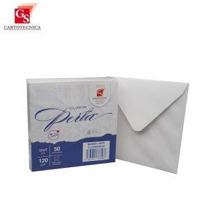 50pz buste da lettera perla bianche 17x17cm 120gr/mq