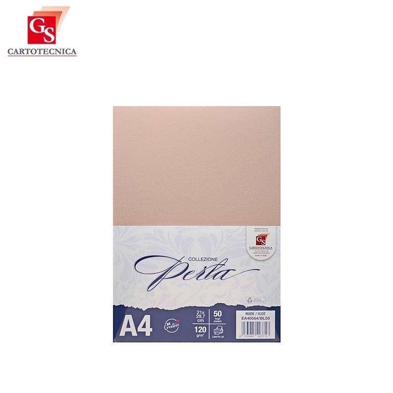 gs cartotecnica gs cartotecnica 50 fogli perla nude a4 (21x29,7cm) 120gr/mq - foto 1