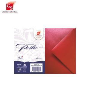 25pz buste da lettera perla rosso 12x18cm 120gr/mq