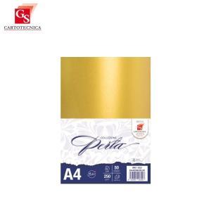 50 fg. cartoncino perla oro a4 (21x29,7cm) 250gr/mq