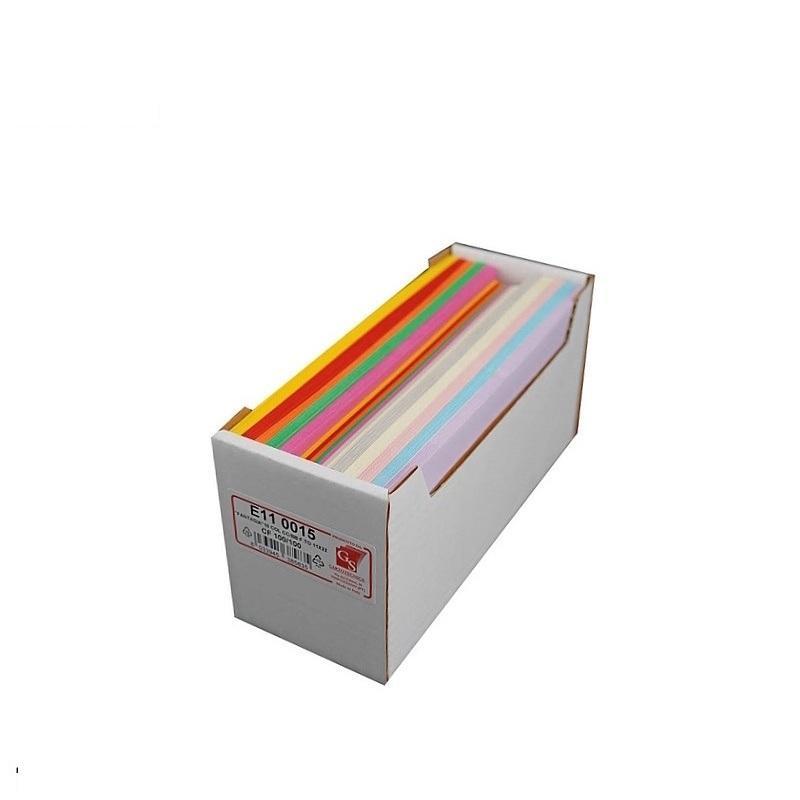 gs cartotecnica gs cartotecnica 100 biglietti+100 buste 11x22cm colori assortiti chiusura a punta - foto 1