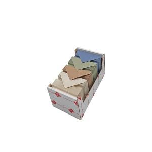 150 biglietti+150 buste mini 6x8cm carta riciclata col. assortiti