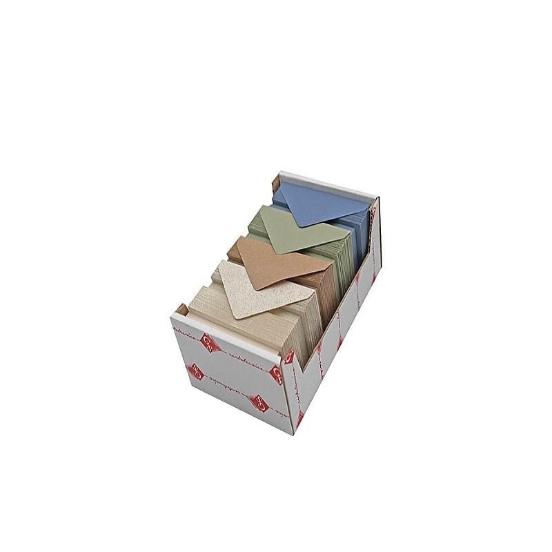gs cartotecnica gs cartotecnica 150 biglietti+150 buste mini 6x8cm carta riciclata col. assortiti - foto 1
