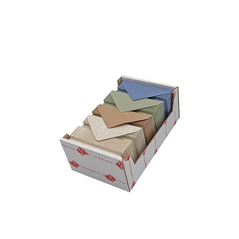 gs cartotecnica gs cartotecnica 150 biglietti+150 buste 7x11cm carta riciclata col. assortiti - foto 1