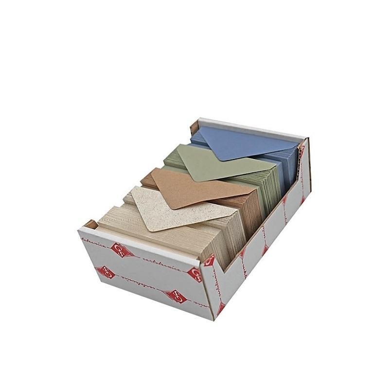gs cartotecnica gs cartotecnica 150 biglietti+150 buste 9x14cm carta riciclata col. assortiti - foto 1
