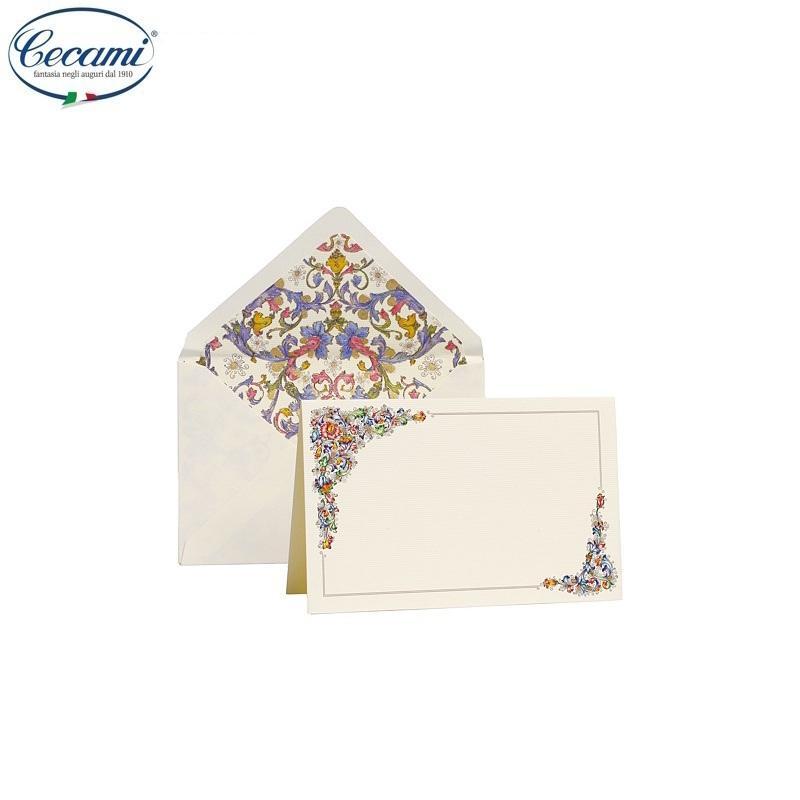 cecami cecami 10 buste+10 biglietti 9x14cm stile fiorentino decorazioni floreali 30065 - foto 1