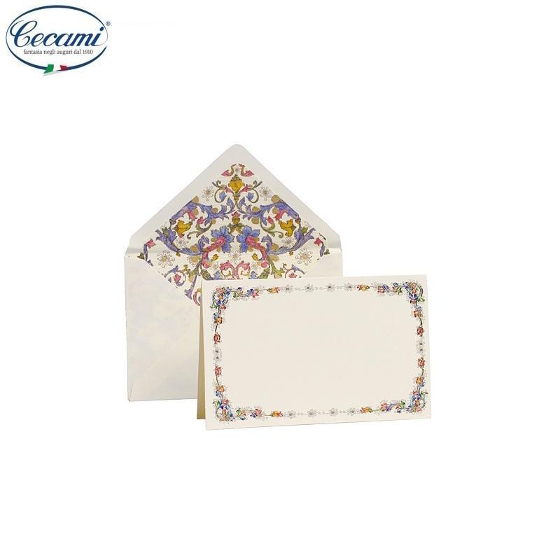 cecami cecami 10 buste+10 biglietti 9x14cm stile fiorentino decorazioni floreali 30066 - foto 1
