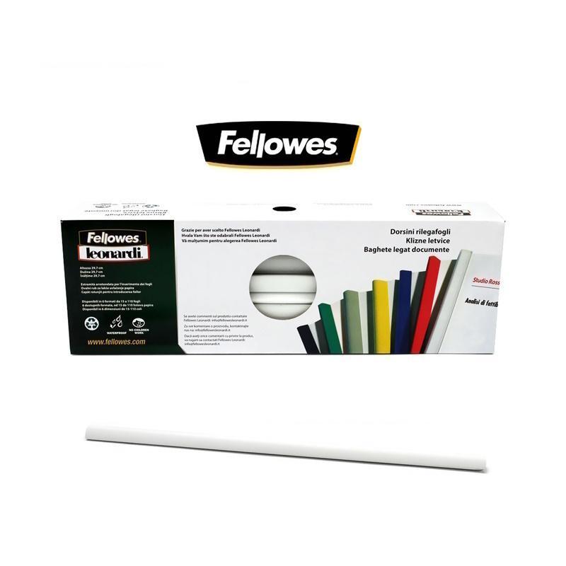 fellowes fellowes bl16 dorsi triangolari in plastica per rilegare diam 16 mm 25 pz bianco - foto 1