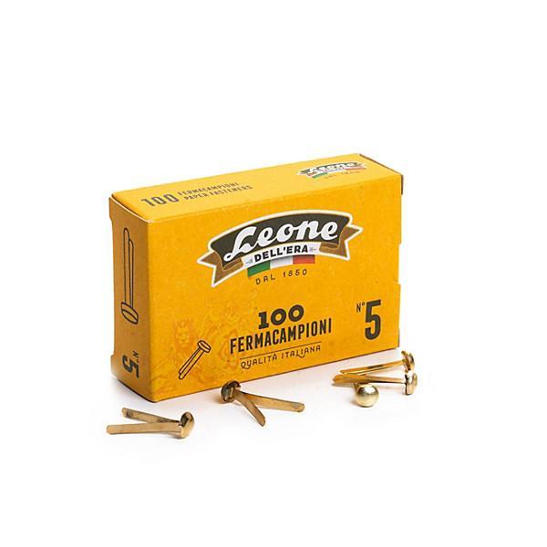 leone dell'era leone dell'era fermacampioni n. 5 ottonati - 10 conf. da 100 pz. - foto 2