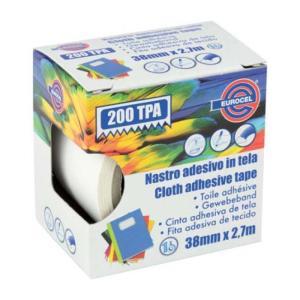 Nastro adesivo in tela 38mmx2.70mt bianco 200 tpa