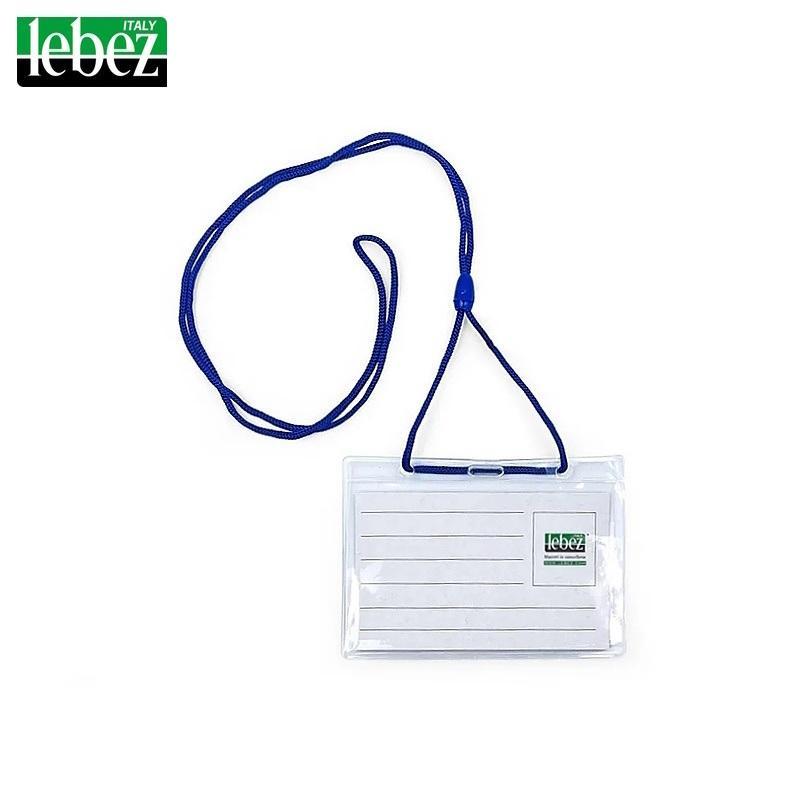 lebez lebez 100pz portabadge portanome con cordoncino blu 105x67mm - foto 1 lebez lebez 100pz portabadge portanome con cordoncino blu 105x67mm - foto 1