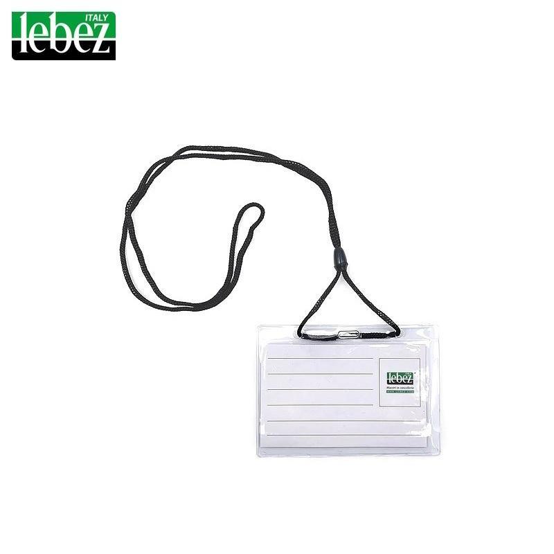 lebez lebez 100pz portabadge portanome con cordoncino nero 105x67mm - foto 1 lebez lebez 100pz portabadge portanome con cordoncino nero 105x67mm - foto 1