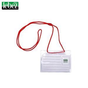 100pz portabadge portanome con cordoncino rosso 105x67mm