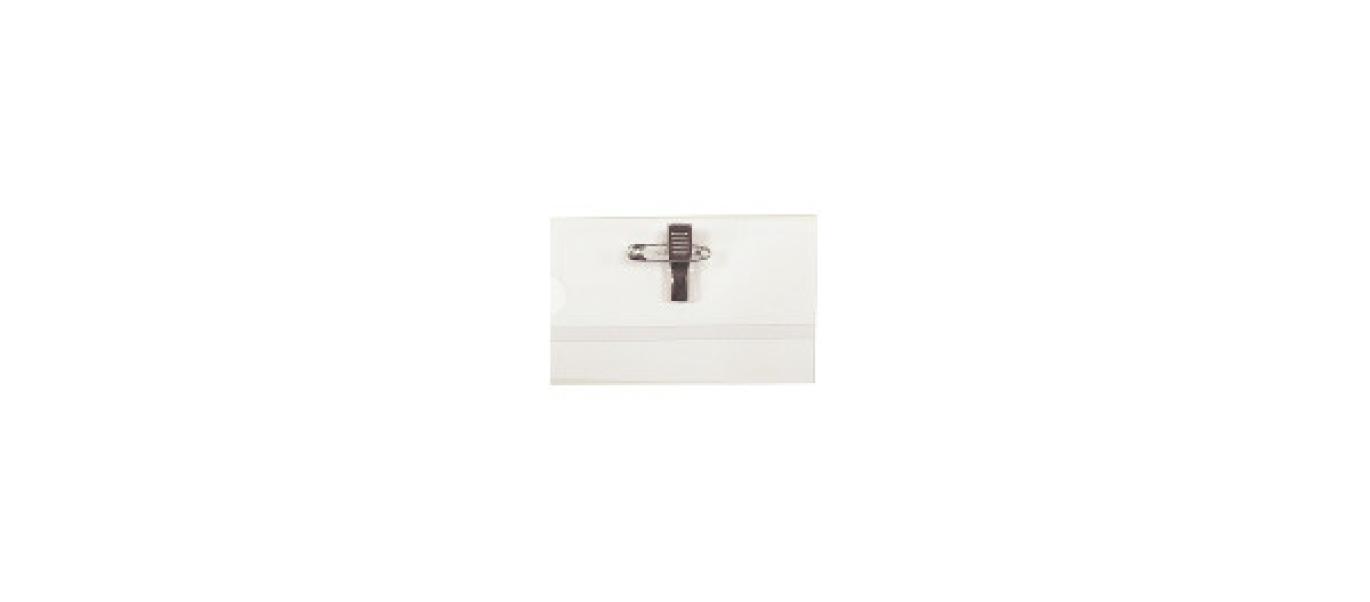 iternet plastidea 50pz porta badge portanome con spilla 91x64mm cod.7190 - foto 2