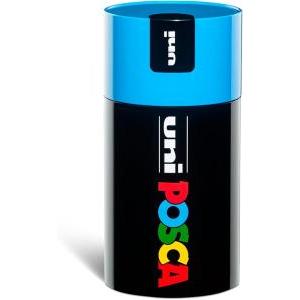 Uni posca gift box azzurro 18pz marcatori pennarelli colori assortiti