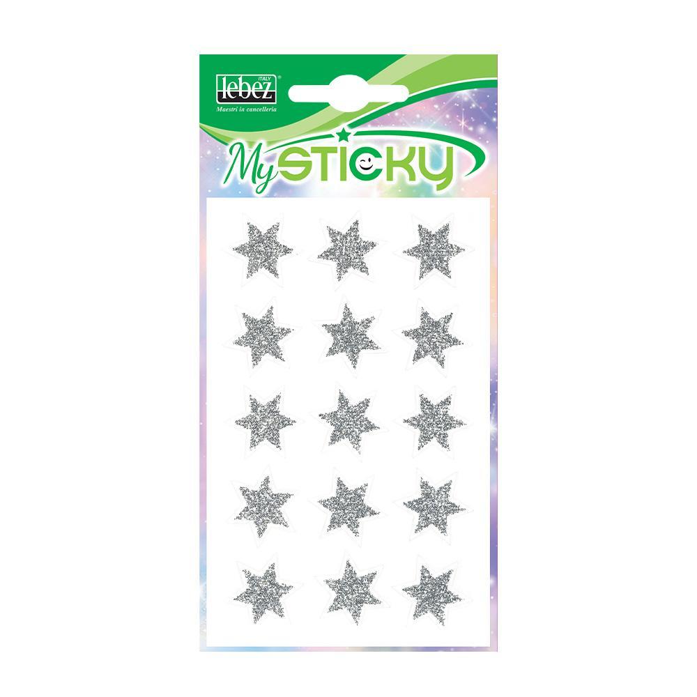 lebez lebez espositore 72 buste di stickers glitter natalizi 3 fantasie ass. cod.3308 - foto 2