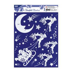 Vetrofania natale foglio da 30x37cm fantasie assortite cod. 81357