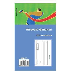 10pz. blocco ricevute generiche 33 fg. in 3 copie 9,9x17 cm e5564ct