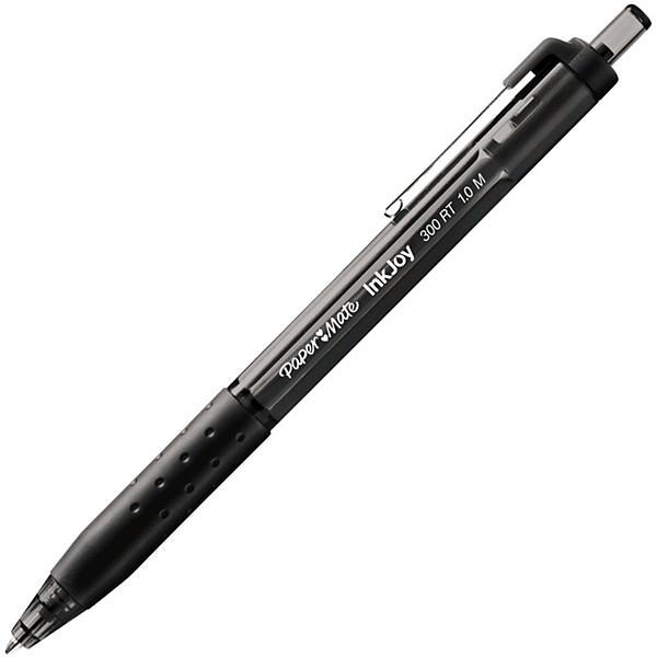 Paper Mate InkJoy 12pz Penna a Sfera a Scatto Nera 300RT Punta M 0,1 mm