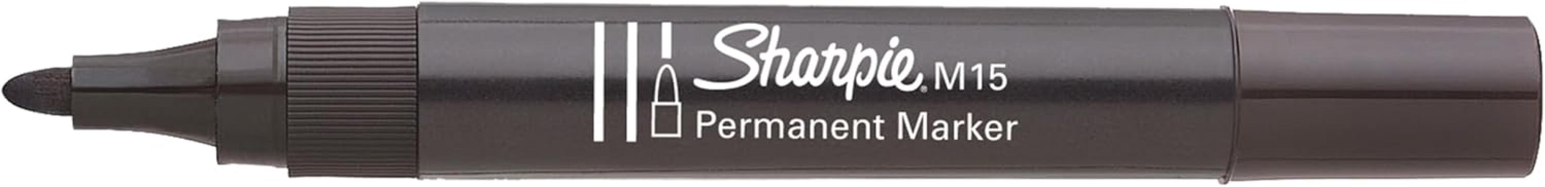 sharpie sharpie 12pz marcatore m15 nero punta tonda tratto 1,8mm - foto 2